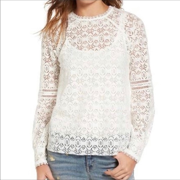 Hinge long sleeved lace top - Picture 6 of 6